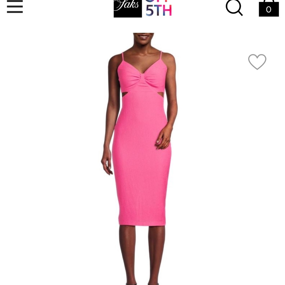 NWT Guess Pink Cutout Midi Dress Size 10